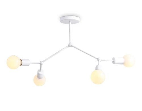 Светильник потолочный TR8031 Ambrella light без плафона 4 лампы, основание белое в стиле лофт 