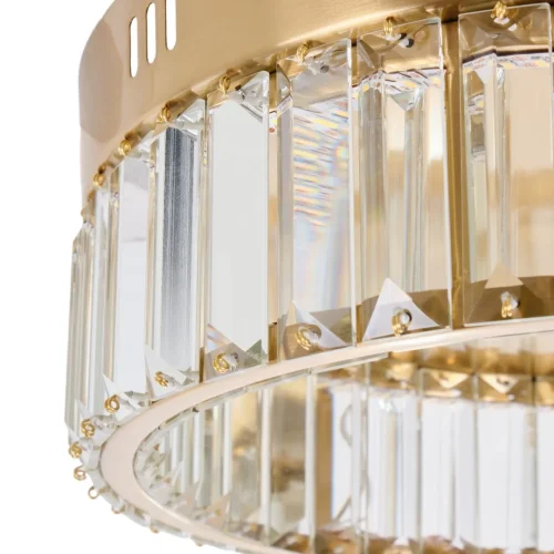 Люстра потолочная LED Irina MR2010-1CL MyFar прозрачная на 1 лампа, основание золотое в стиле современный  фото 5