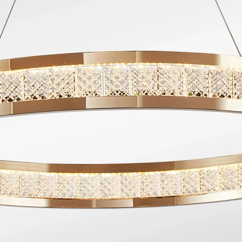 Люстра подвесная LED Theatrum 4206-8P Favourite золотая на 2 лампы, основание золотое в стиле классический кольца фото 5