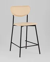 Стул барный Minnie, бежевый УТ000039216 Stool Group, бежевый/экокожа, ножки/металл/чёрный, размеры - *****