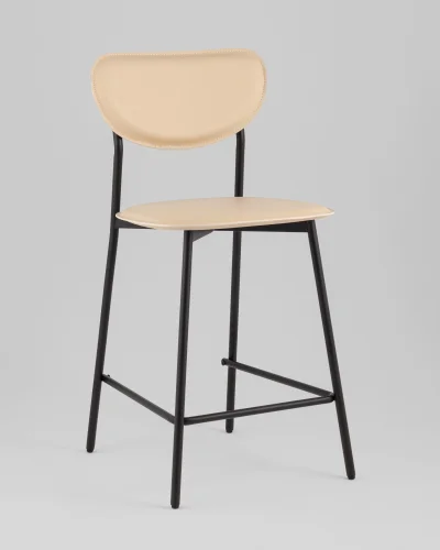 Стул барный Minnie, бежевый УТ000039216 Stool Group, бежевый/экокожа, ножки/металл/чёрный, размеры - *****