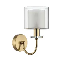 Бра Saga 5088/1W Odeon Light прозрачный белый на 1 лампу, основание античное бронза в стиле классический 