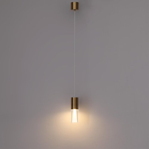 Светильник подвесной LED Defance 7144/4L Odeon Light прозрачный на 1 лампу, основание бронзовое в стиле современный классический трубочки фото 4