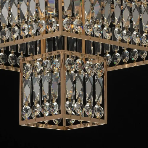 Люстра хрустальная Монарх 121010916 MW-Light прозрачная на 16 ламп, основание золотое в стиле классический  фото 9