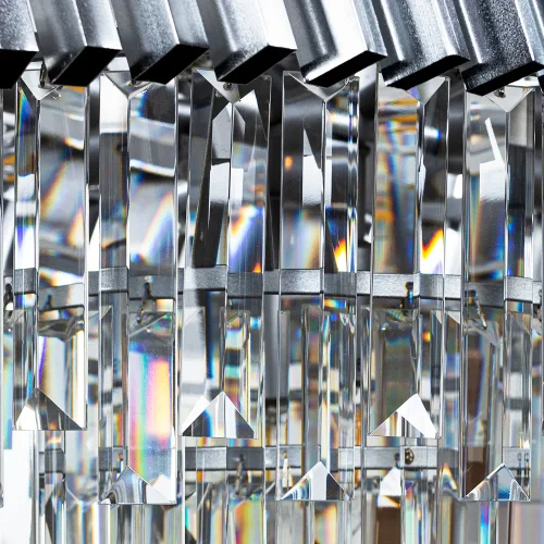 Люстра потолочная Muscida A1004PL-10SI Arte Lamp серебряная прозрачная на 10 ламп, основание серебряное в стиле современный  фото 4