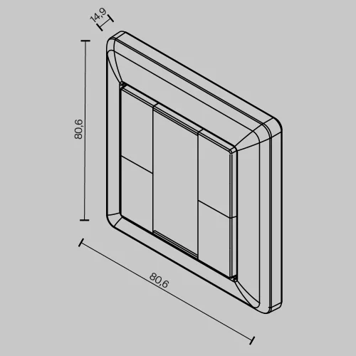 4-х кнопочная DALI DT6 панель для одной группы и 4-х сцен 721052 Maytoni на 1 , основание белое в стиле фото 3