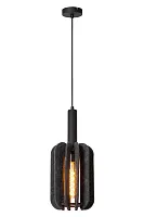 Светильник подвесной Рафал (Rafal) 45492/01/36 Lucide серый на 1 лампу, основание чёрное в стиле винтаж 