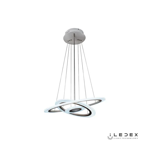 Светильник подвесной LED с пультом Gravity 6885/2+4+6 WH iLedex белый 1 лампа, основание белое в стиле современный хай-тек с пультом кольца фото 3