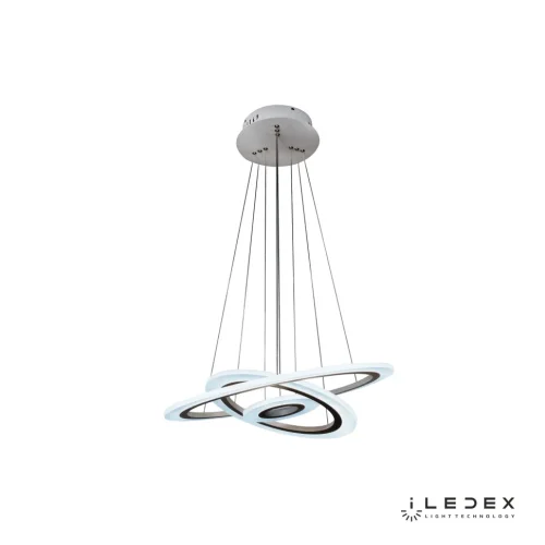 Светильник подвесной LED с пультом Gravity 6885/2+4+6 WH iLedex белый на 1 лампу, основание белое в стиле современный хай-тек с пультом кольца фото 3