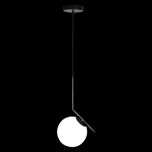 Светильник подвесной Icl 2579-B LOFT IT белый 1 лампа, основание чёрное в стиле современный шар фото 2