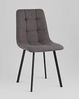 Стул Chilly, рогожка Lumos, темно-серый, сиденье УТ000039783 Stool Group, серый/рогожка, ножки/металл/чёрный, размеры - *****