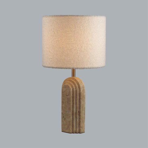 Настольная лампа Loop 7172/1T Odeon Light белая на 1 лампу, основание бежевое металл в стиле классический современный фото 4