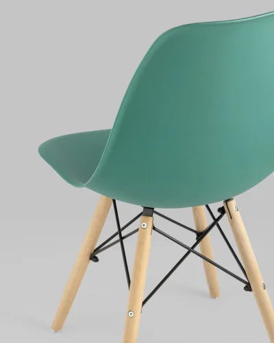 Стул EAMES, серо-зеленый УТ000037595 Stool Group, /, ножки/массив бука/бежевый, размеры - *815***460*530 фото 5