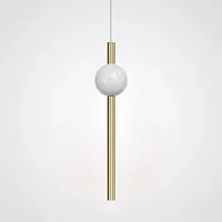 Светильник подвесной broom ORION GLOBE LIGHT gold D L600 186663-22 ImperiumLoft белый 1 лампа, основание золотое в стиле современный 