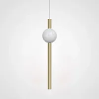 Светильник подвесной broom ORION GLOBE LIGHT gold D L600 186663-22 ImperiumLoft белый на 1 лампу, основание золотое в стиле современный 