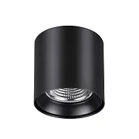 Светильник накладной LED Recte 358473 Novotech чёрный 1 лампа, основание чёрное в стиле современный хай-тек круглый