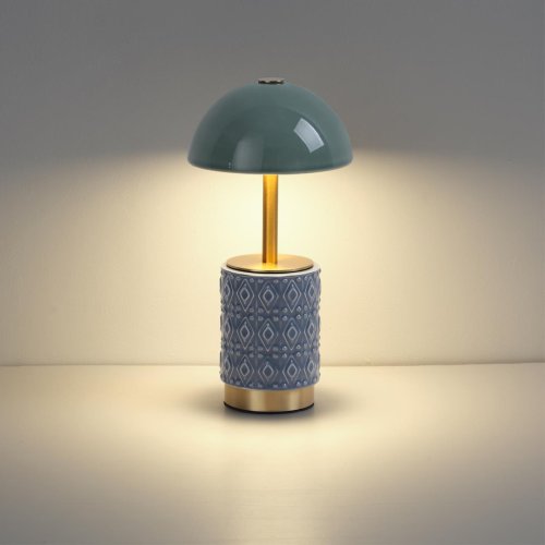 Настольная лампа LED Lulu 5452/3TL Odeon Light зелёная на 1 лампу, основание зелёное латунь керамика металл в стиле классический современный аккумулятор фото 5 Настольная лампа LED Lulu 5452/3TL Odeon Light зелёная на 1 лампу, основание зелёное латунь керамика металл в стиле классический современный аккумулятор фото 5