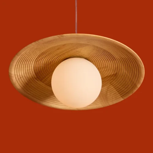 Светильник подвесной Albero FR5589PL-01T Freya коричневый белый на 1 лампу, основание латунь в стиле современный кантри фото 7