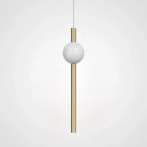 Светильник подвесной broom ORION GLOBE LIGHT gold D L600 186663-22 ImperiumLoft белый на 1 лампу, основание золотое в стиле современный 