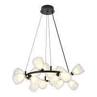 Люстра подвесная Inglewood LSP-6063 Lussole белая на 16 ламп, основание чёрное в стиле современный 