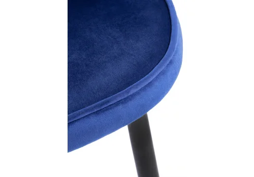 Стул на металлокаркасе Dodo blue 11944 Woodville, синий/велюр, ножки/металл/чёрный, размеры - ****520*550 фото 6