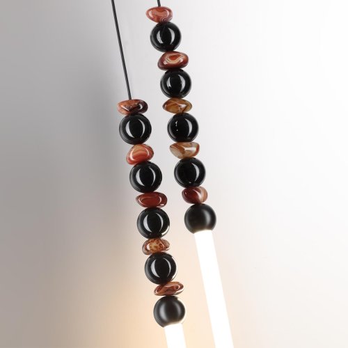 Бра LED Monella 7187/16WL Odeon Light чёрный на 2 лампы, основание чёрное в стиле хай-тек бусы фото 5