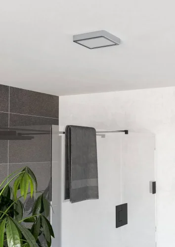 Светильник потолочный LED Fueva 901765 Eglo белый на 1 лампу, основание хром в стиле современный квадратный фото 3