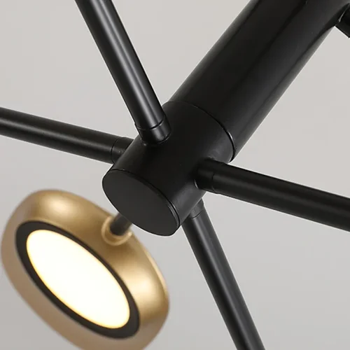Люстра на штанге INGEL D110 8 lamps Black/Gold 101691-26 ImperiumLoft золотая на 8 ламп, основание чёрное в стиле современный  фото 10