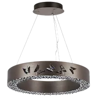 Светильник подвесной LED Faraone 701161 Lightstar бронзовый коричневый прозрачный 1 лампа, основание бронзовое коричневое в стиле современный арт-деко кольца бабочки