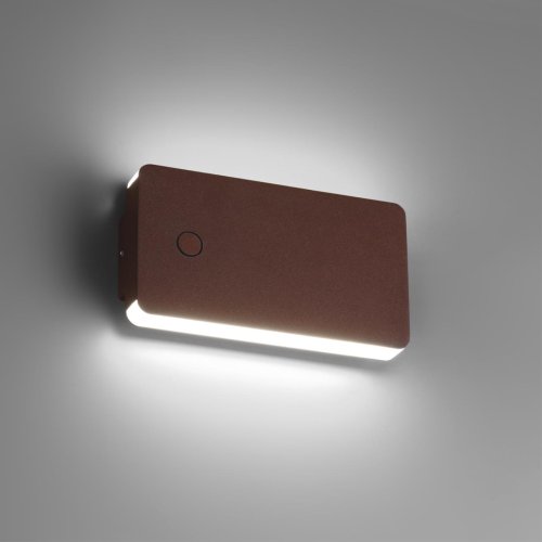 Настенный светильник LED уличный Strait 359591 Novotech уличный IP54 коричневый на 2 лампы, плафон коричневый в стиле минимализм хай-тек современный LED фото 4