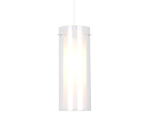 Светильник подвесной TR3672 Ambrella light белый 1 лампа, основание хром в стиле классический современный 