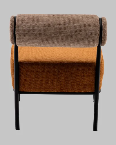 Кресло Ponpoun, бежевый, терракотовый УТ000040471 Stool Group, терракотовый/шенилл, ножки/металл/чёрный, размеры - *710***610*710мм фото 6