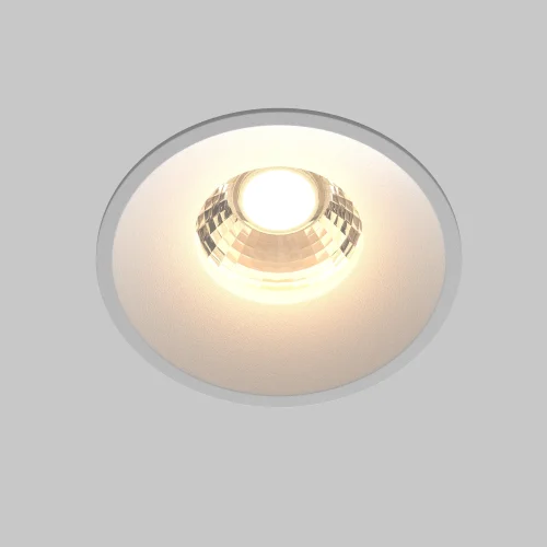 Светильник точечный LED Round DL058-12W3K-W Maytoni белый 1 лампа, основание белое в стиле современный  фото 4