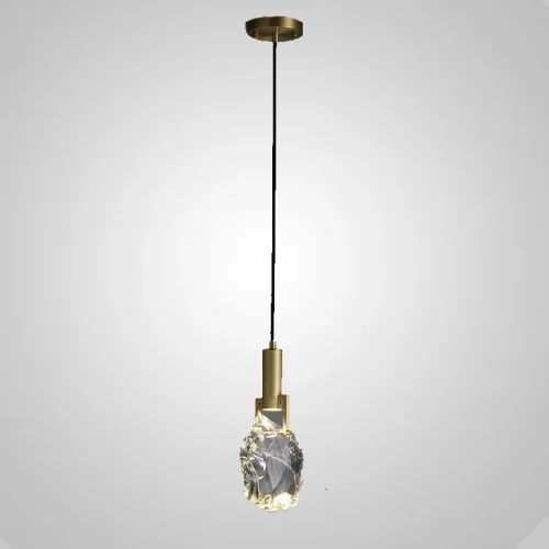 Светильник подвесной GLADYS brass 186799-23 ImperiumLoft прозрачный 1 лампа, основание латунь в стиле современный арт-деко  фото 9
