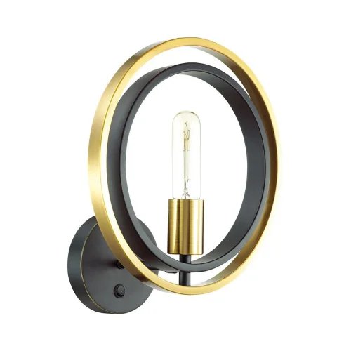 Бра с выключателем лофт Maeve 4401/1W Lumion золотой чёрный на 1 лампа, основание золотое чёрное в стиле лофт 