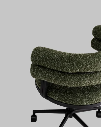 Стул офисный Ponty, зелёный, чёрные ножки УТ000040477 Stool Group, зелёный/букле, ножки/пластик/чёрный, размеры - 670*750***700*610 фото 8