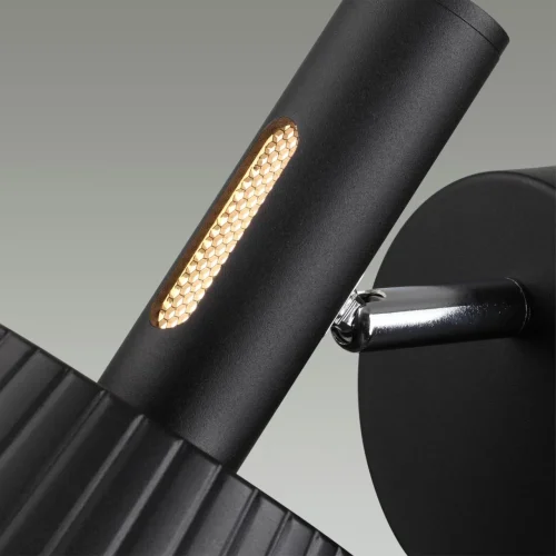 Бра LED Mali 6643/7WL Odeon Light чёрный на 1 лампу, основание чёрное в стиле хай-тек фото 6