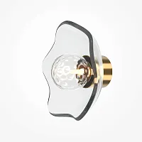 Бра Miracle MOD207WL-01BS Maytoni прозрачный 1 лампа, основание латунь в стиле современный флористика арт-деко 