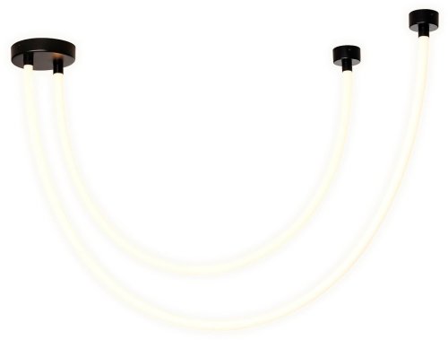 Светильник подвесной LED Pipeline 4217-2U Favourite белый 1 лампа, основание чёрное в стиле современный 
