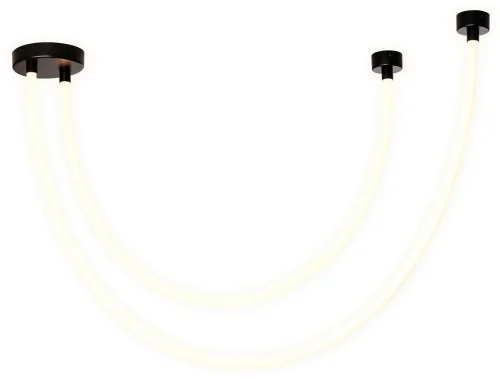 Светильник подвесной LED Pipeline 4217-2U Favourite белый на 1 лампу, основание чёрное в стиле современный 
