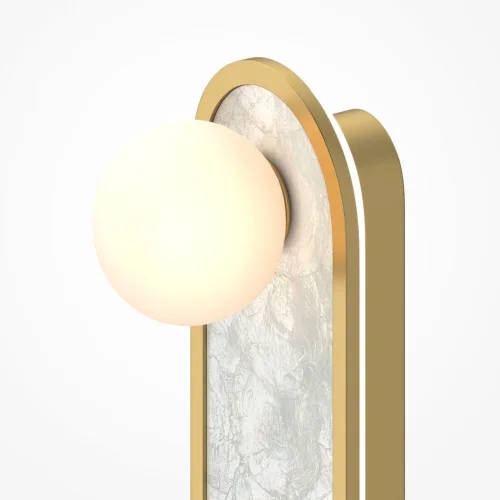 Бра LED Perlamour MOD473WL-L20BSK Maytoni белый на 1 лампу, основание латунь в стиле современный панно фото 5