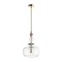 Светильник подвесной Bizet 4855/1A Odeon Light прозрачный 1 лампа, основание золотое в стиле классический прованс кантри 