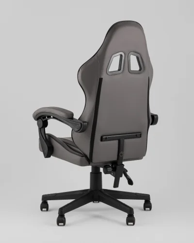 Кресло спортивное топчэйрс Коммандер, серо-черный УТ000039478 Stool Group, серый/экокожа, ножки/полимер/чёрный, размеры - 1170*1270***710*710 фото 4 Кресло спортивное топчэйрс Коммандер, серо-черный УТ000039478 Stool Group, серый/экокожа, ножки/полимер/чёрный, размеры - 1170*1270***710*710 фото 4