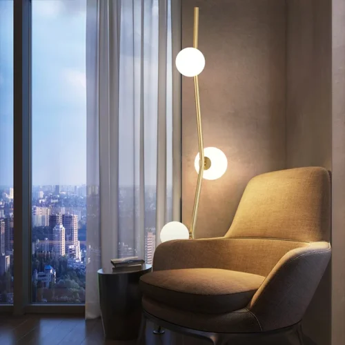 Торшер MATHIA FL 212092-23 ImperiumLoft белый на 3 лампы, основание латунь в стиле современный фото 9 Торшер MATHIA FL 212092-23 ImperiumLoft белый на 3 лампы, основание латунь в стиле современный фото 9