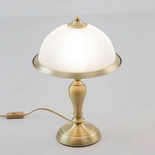 Настольная лампа Идальго CL434811 Citilux белая 1 лампа, основание бронзовое металл в стиле классический кантри  фото 2