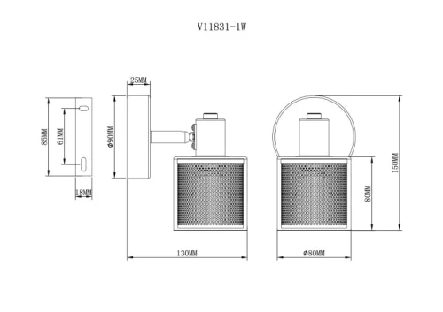 Бра Suspent V11831-1W Moderli золотой на 1 лампу, основание чёрное в стиле современный лофт фото 3 Бра Suspent V11831-1W Moderli золотой на 1 лампу, основание чёрное в стиле современный лофт фото 3