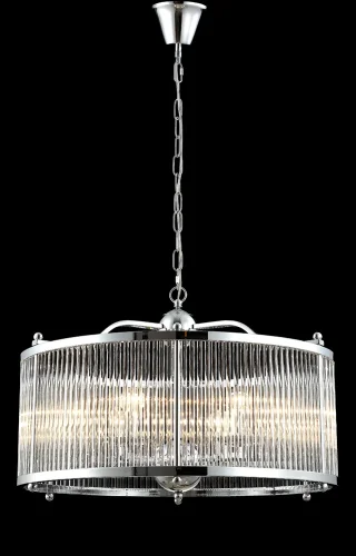 Люстра подвесная TADEO SP6 D600 CHROME/TRANSPARENTE Crystal Lux прозрачная на 6 ламп, основание хром в стиле современный фото 4