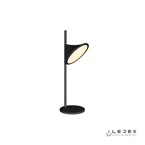 Настольная лампа LED Syzygy F010110 BK iLedex чёрная 1 лампа, основание чёрное металл в стиле современный хай-тек  фото 3