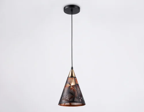 Светильник подвесной TR8431 Ambrella light чёрный 1 лампа, основание чёрное в стиле современный кантри  фото 5