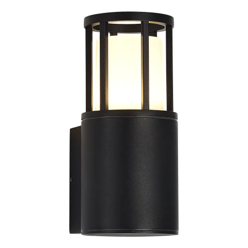 Настенный светильник уличный Mesa SL9017.401.01 ST-Luce уличный IP65 чёрный на 1 лампу, плафон белый в стиле современный GU10